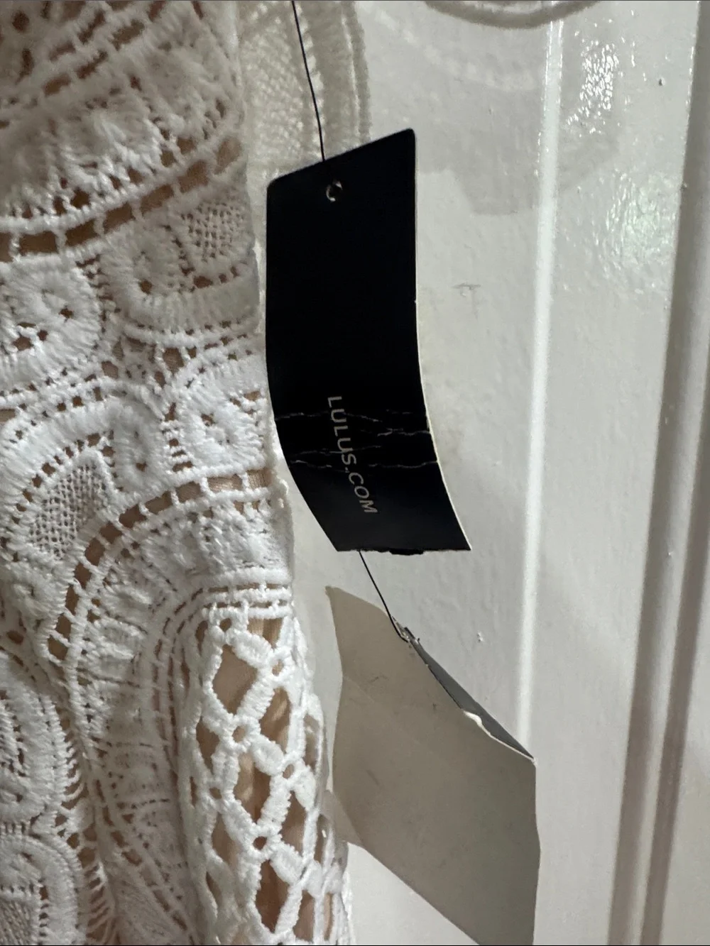 Lulu's Ivory One-Shoulder Lace Cocktail Dress - Picture 4 of 13